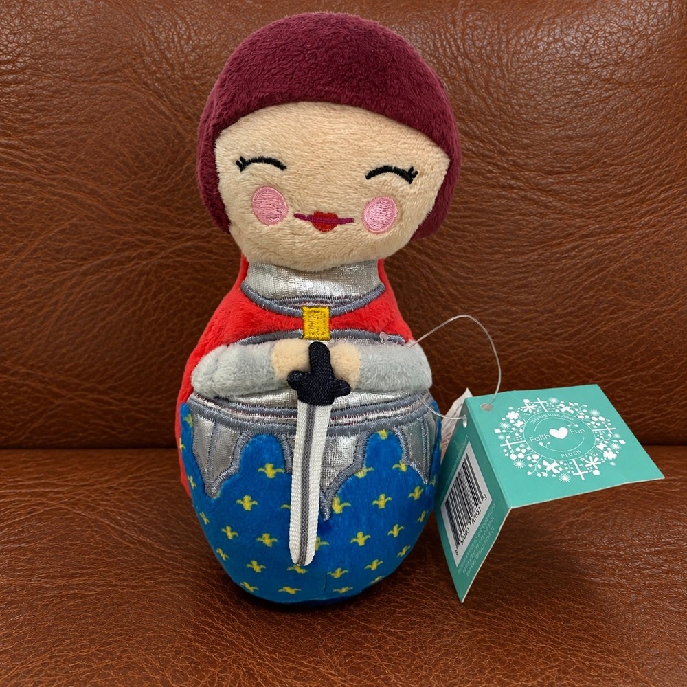 Shining Light Dolls St Joan of Arc Plush Catholic Toy Saint Knight Red Blue NWT